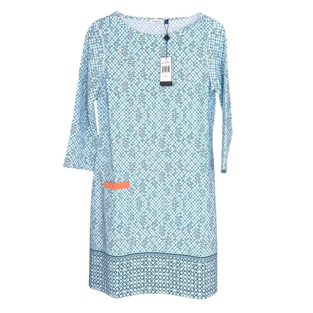 Cabana Life Sag Harbor Blue Dot UPF 50 Shift Dress M